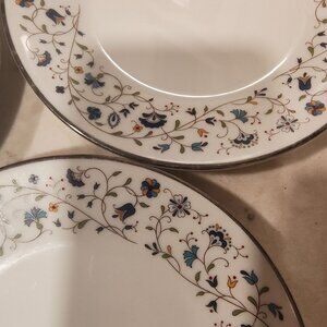 Noritake China 3 Salad Plates - Contemporary Floris Design